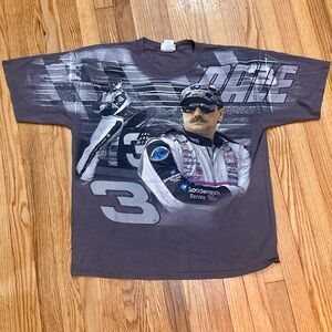 Vintage Dale Earnhardt Sr All Over Print NASCAR T Shirt Chase Authentic Size XL